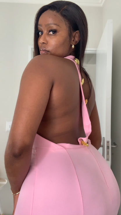 Rosé Bloom Mini Dress